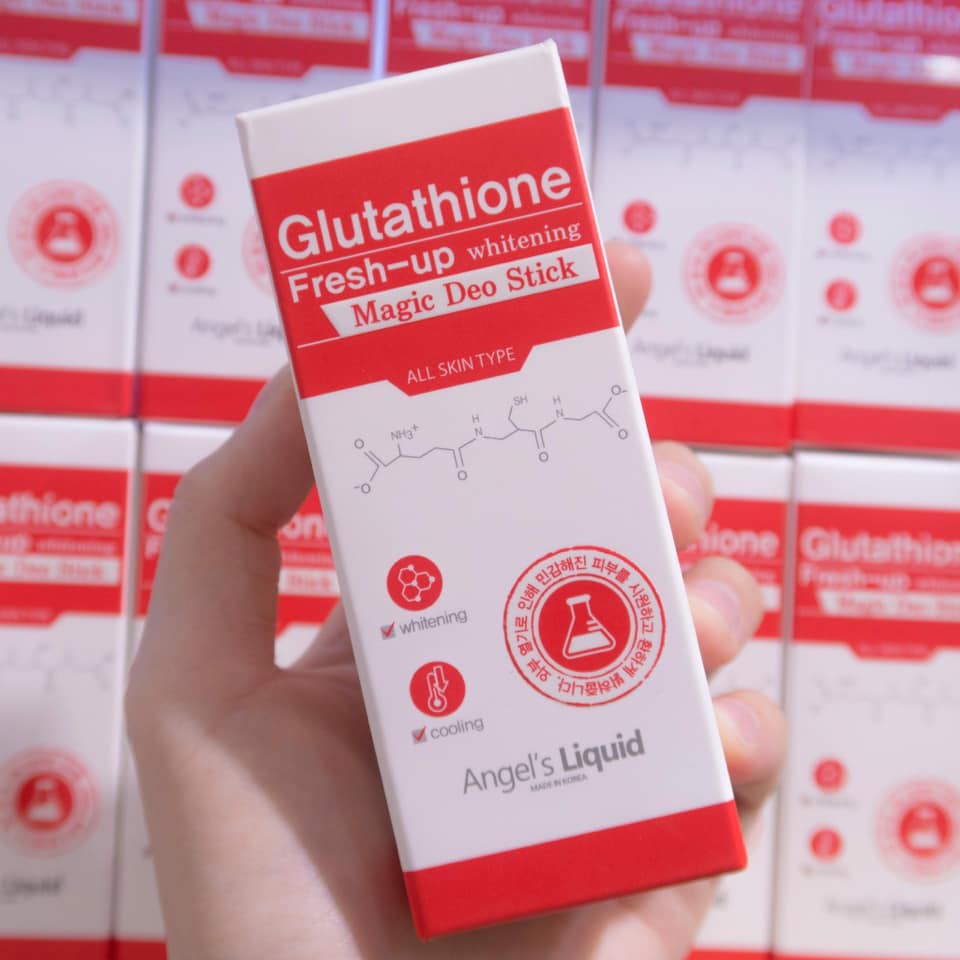 Lăn Khử Mùi, Dưỡng Trắng, Giảm Thâm Angel's Liquid Glutathione Fresh-Up Whitening Magic Deo Stick 60ml + Tặng Kèm 1 Băng Đô Tai Mèo ( Loại Ngẫu Nhiên)