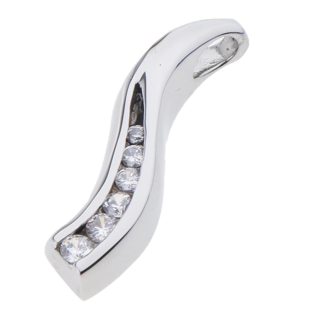 S Shape Stainless Steel Cremation Pendant for Human Pets Ashes Screw Open