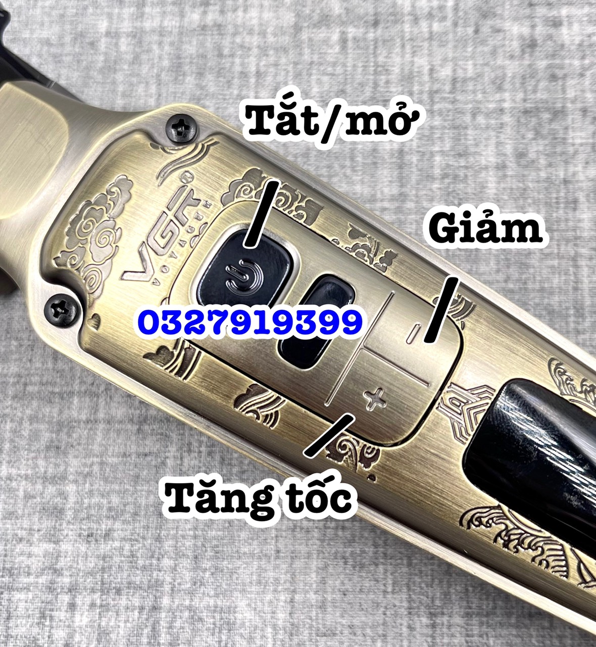 Tông đơ viền cao cấp VGR 901 tăng tốc - có màn hình