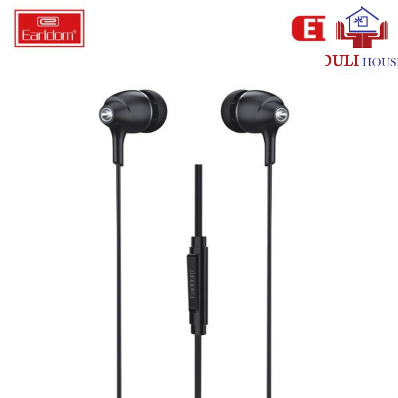 Tai Nghe Điện Thoại Earldom ET-E5 Jack 3.5mm Nhét Tai Có thể Đàm Thoại và Có Dây Bass Hay thích hợp Smartphone/Laptop/PC - Hàng Chính Hãng