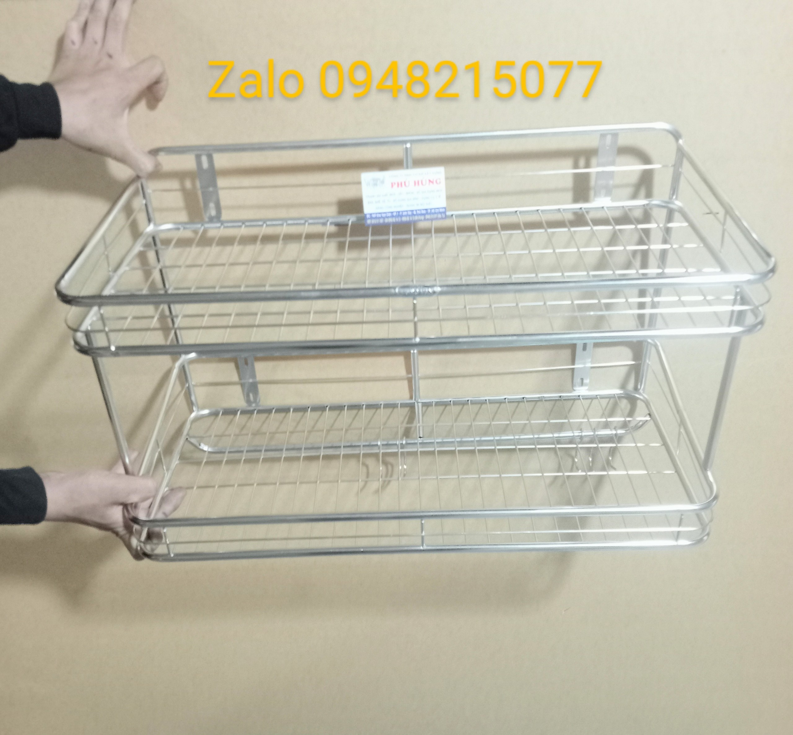 KỆ CHÉN TREO TƯỜNG 2 TẦNG INOX CAO CẤP ( ĐỦ SIZE)