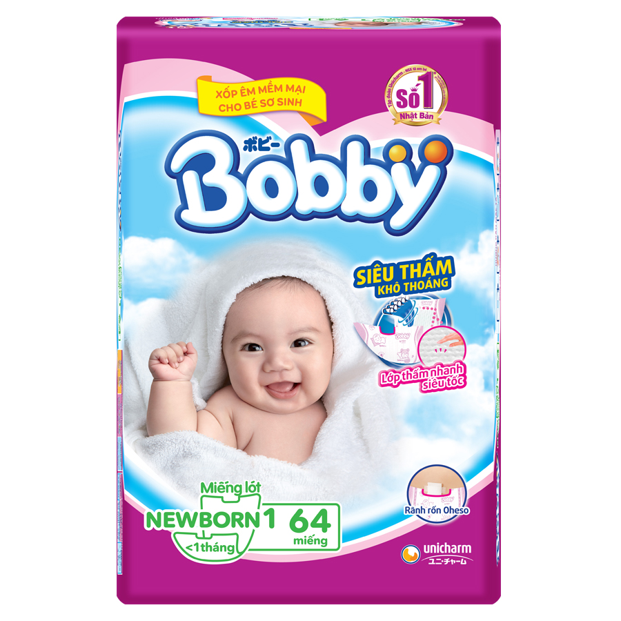 Miếng Lót Sơ Sinh Bobby Fresh Newborn 1 - 64 (64 Miếng)