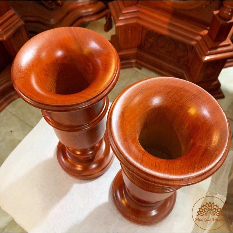 Cặp ống nhang cắm hương gỗ hương ta