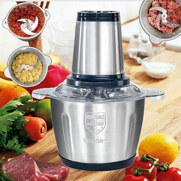 MÁY XAY THỊT ĐA NĂNG HÀNG CHÍNH HÃNG CỐI INOX 304 4 LƯỠI ĐA NĂNG, CÔNG SUẤT 250W- XAY THỊT, XAY TỎI ỚT