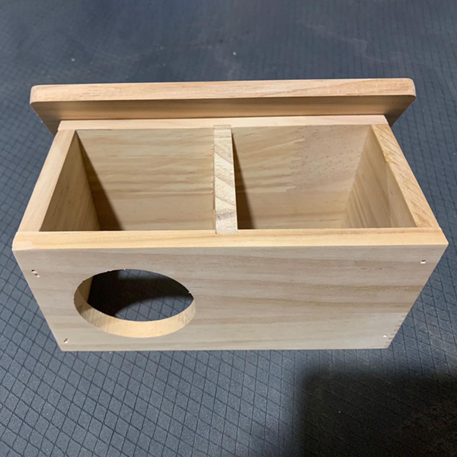 Hamster Wooden House Cage Accessories Hideout Nesting Habitat for Gerbils Guinea Pig