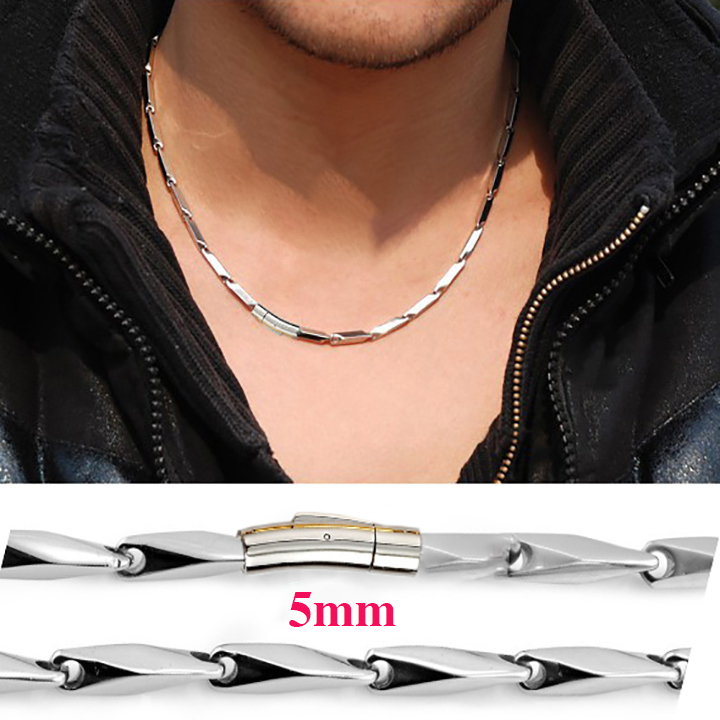 Dây chuyền nam inox hỏa tiễn trơn khóa gài vip sáng đẹp, không đen, nhiều size dễ chọn