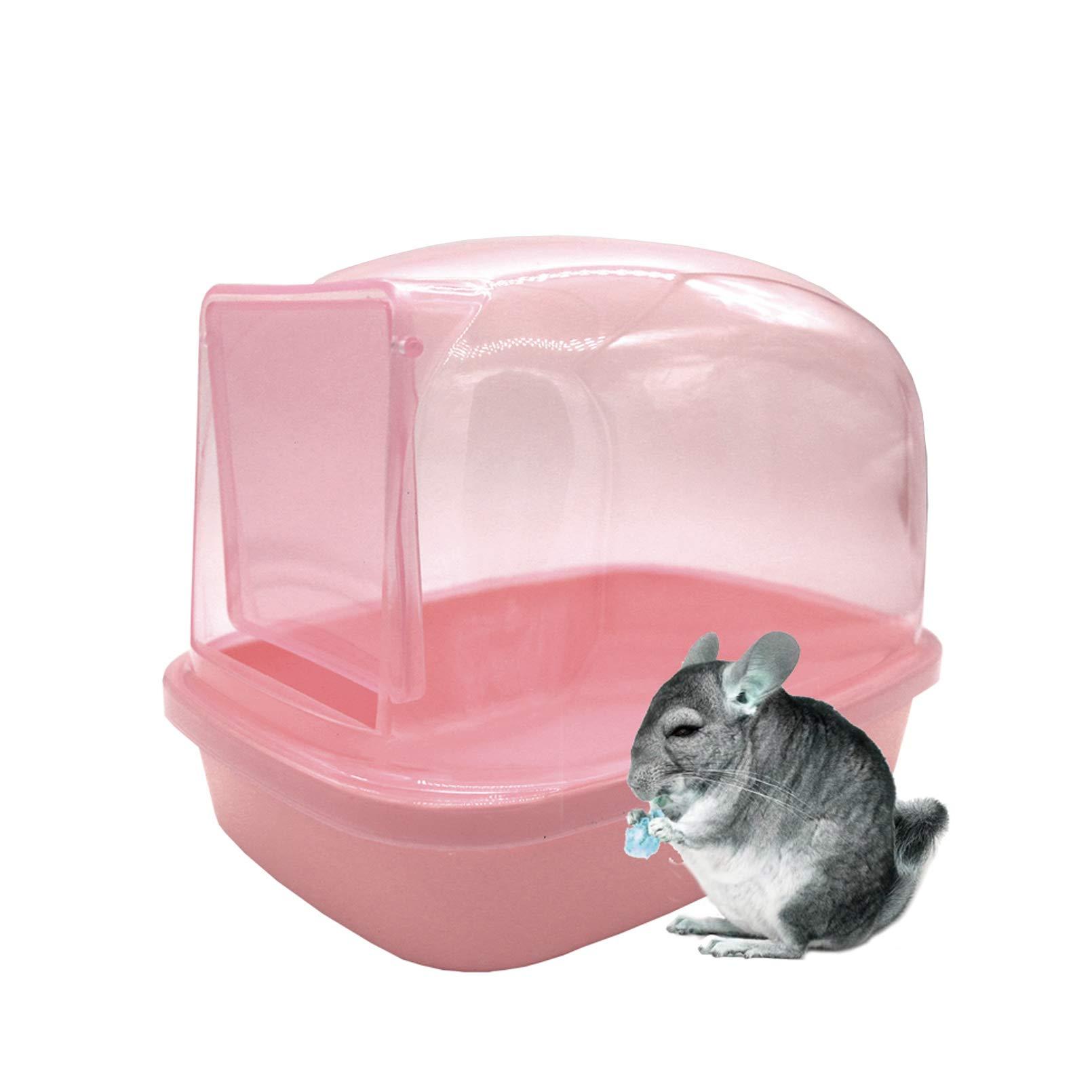 Hamster Dwarf - Phòng tắm khô - Sauchilla Sauna - Nhà vệ sinh nhựa - Lý tưởng cho Gerbilles, nhím, sóc và các động vật nhỏ khác