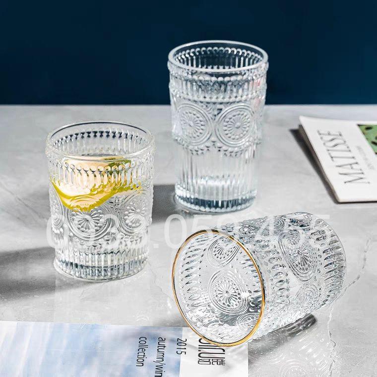 Bộ 6 Ly thủy tinh pha lê cao cấp uống nước 300ml, cốc uống nước wine glass