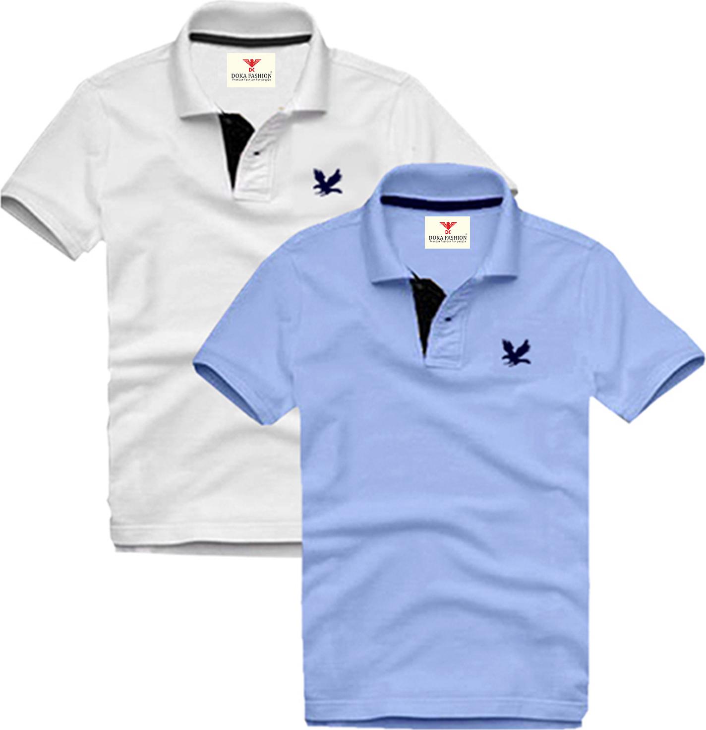 Áo polo nam ngắn tay có cổ , Combo 2 áo, DokaFashion regular fit chuẩn hàng xuất, áo phông thun polo nam tay ngắn – EZ235