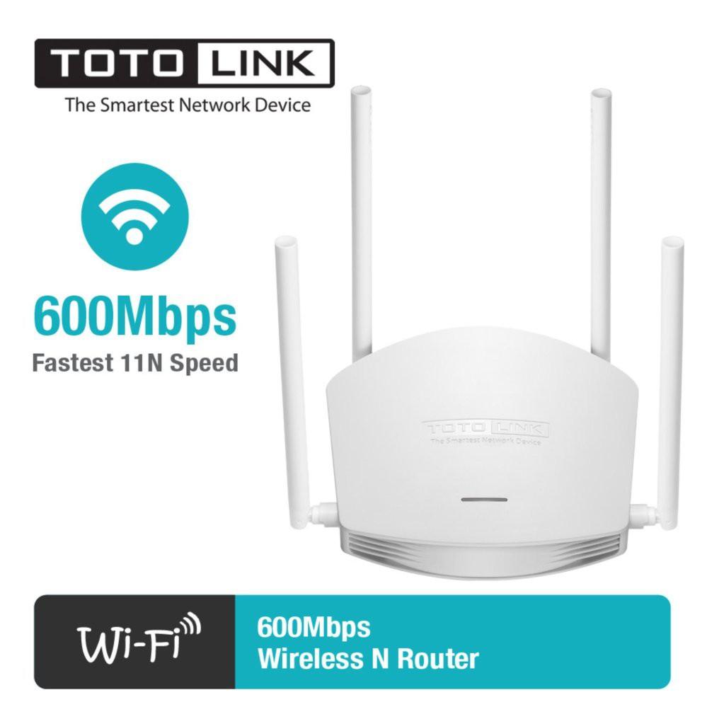 Bộ phát Wifi Totolink N600R 600Mbps (Trắng) - Hàng Chính Hãng - Khuyết Đại Wifi không dây cực mạnh - Bảo hành 24 tháng