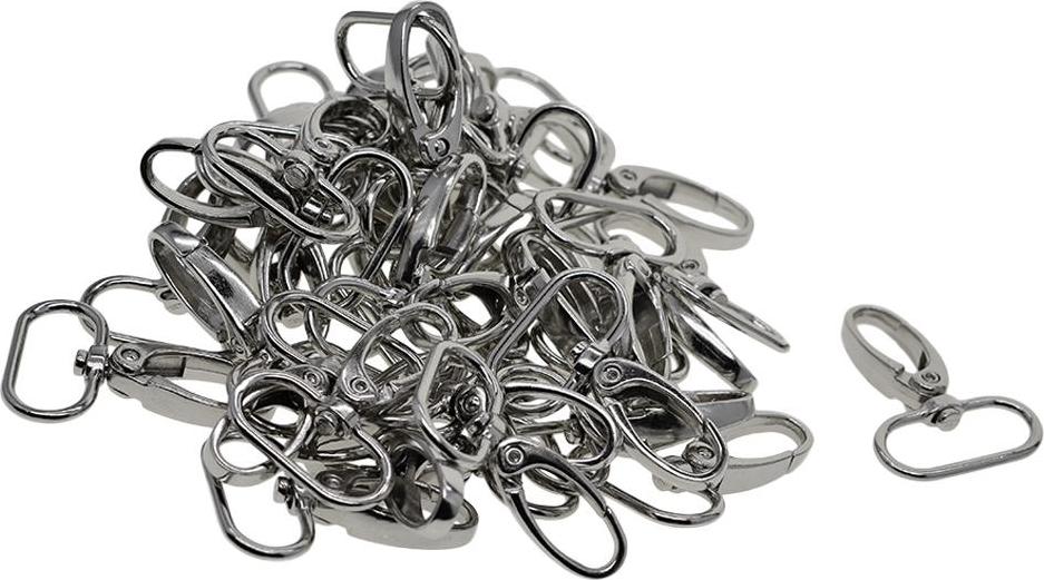 50 Chiếc 1 Inch O Vòng Kim Loại Đựng Chìa Khóa Xoay Kích Hoạt Tôm Hùm Khóa Neo Móc Móc Chìa Khóa Cho bộ Trang Sứ