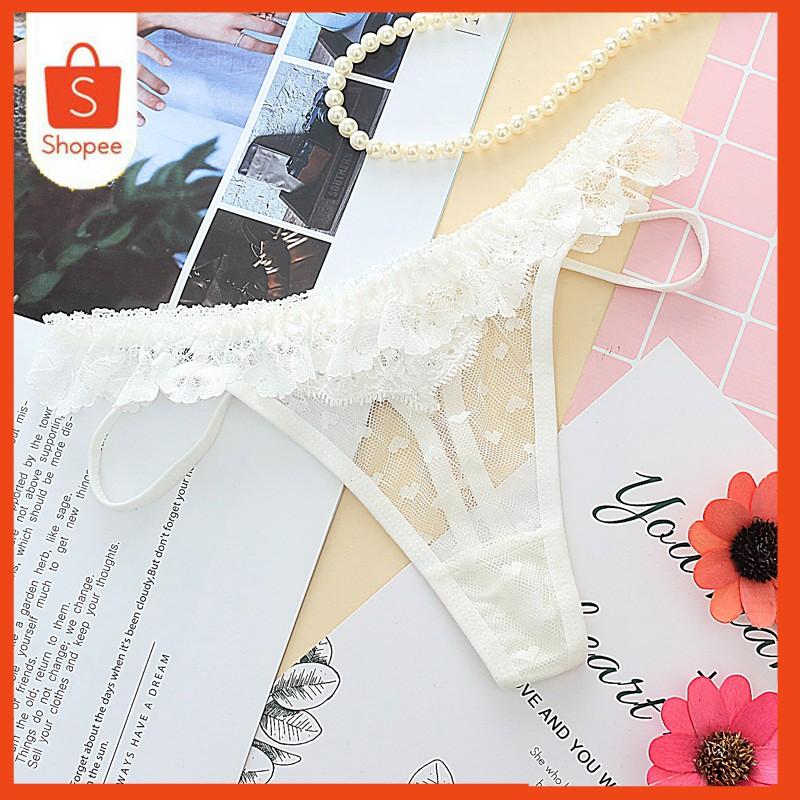 Quần lót lọt khe - Quần lót ren nữ phối dây sexy - Chất liệu ren mềm mịn, mẫu mới DNL022