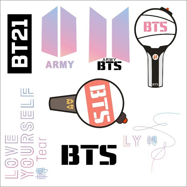 Quạt minifan kpop BLACKPINK,BTS-tặng kèm sticker