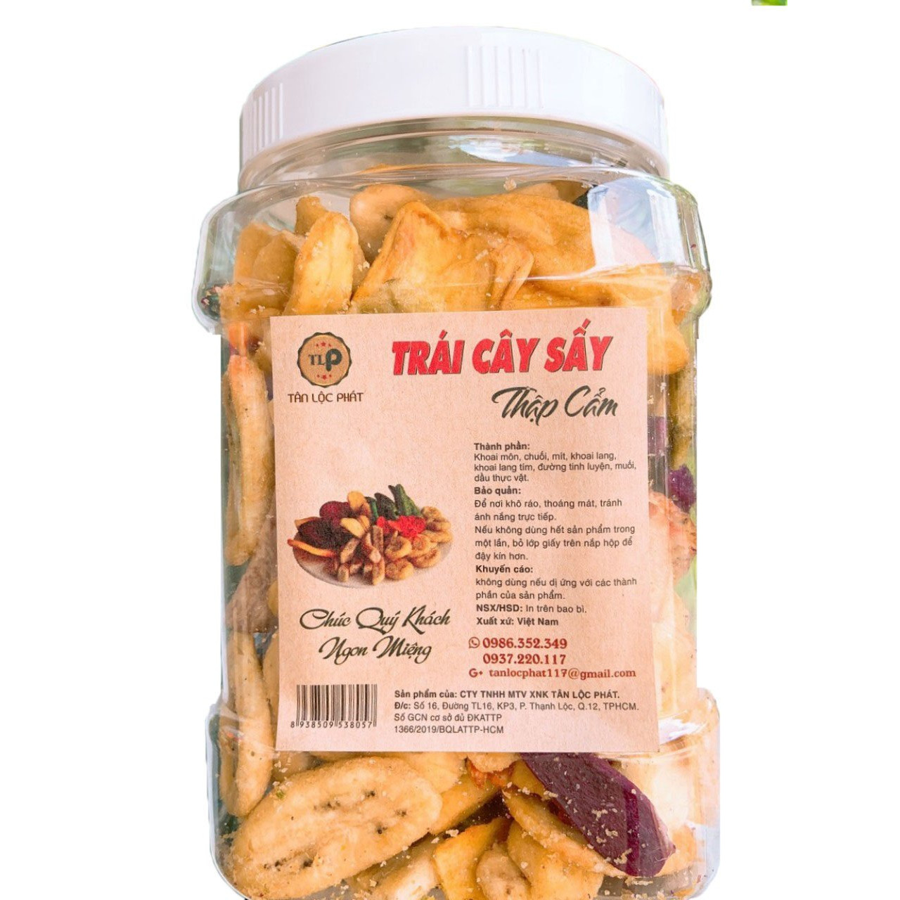 TRÁI CÂY SẤY THẬP CẨM GIÒN NGON TÂN LỘC PHÁT - bịch 500G