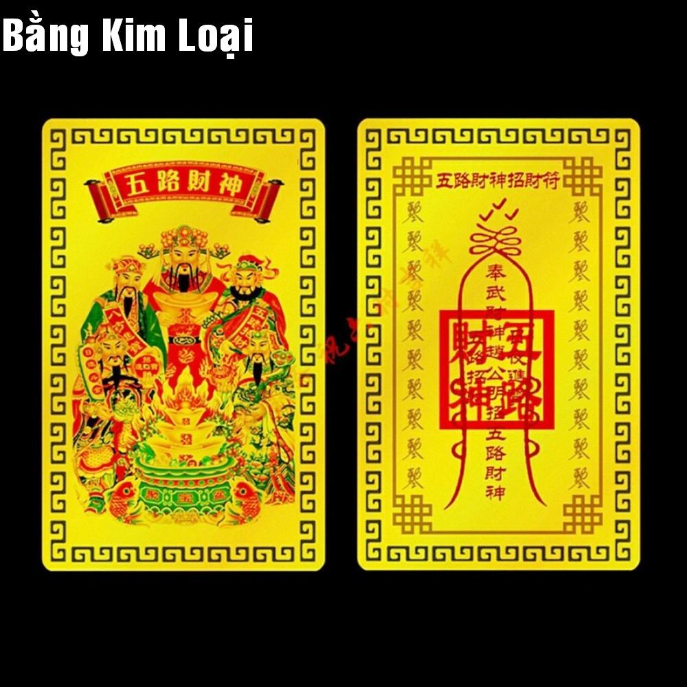 Ngũ Lộ Thần Tài để ốp điện thoại, ví tiền - Khai cung Tài, Mở cung Lộc - Đã Khai Quang