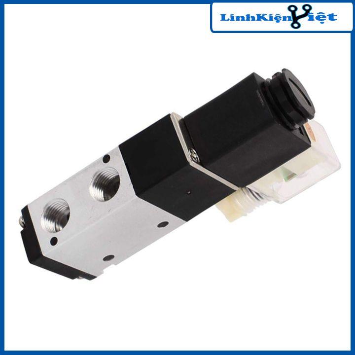 Van điện từ khí nén AIRTAC 3V210-08 đầu 3/2 3 cổng 2 vị trí, 1 đầu coil điện 220V
