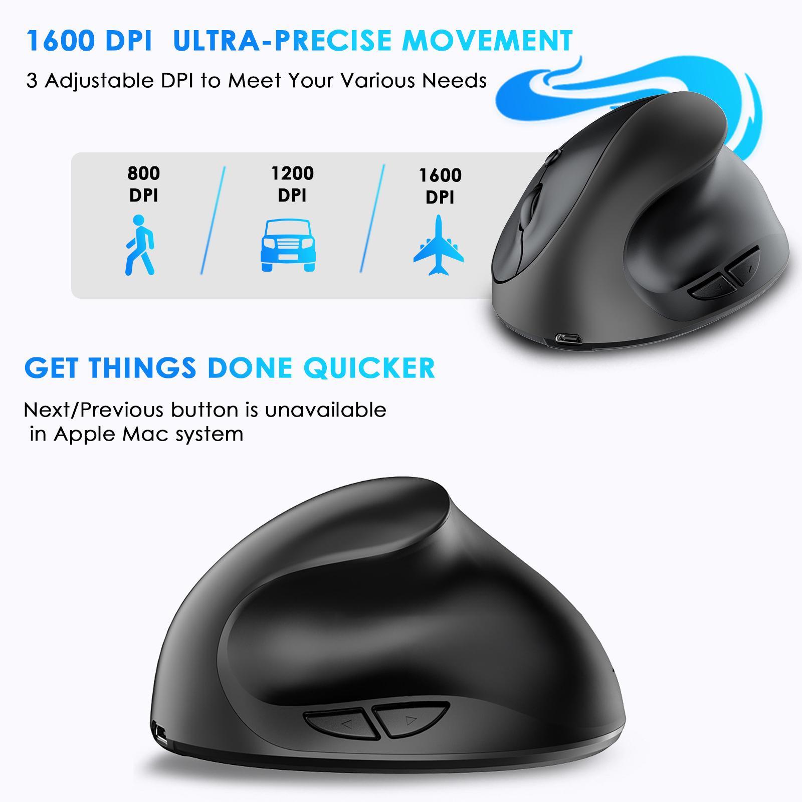 Vertical Mouse Ergonomic Gaming Mouse 1600 DPI Computer Mouse for