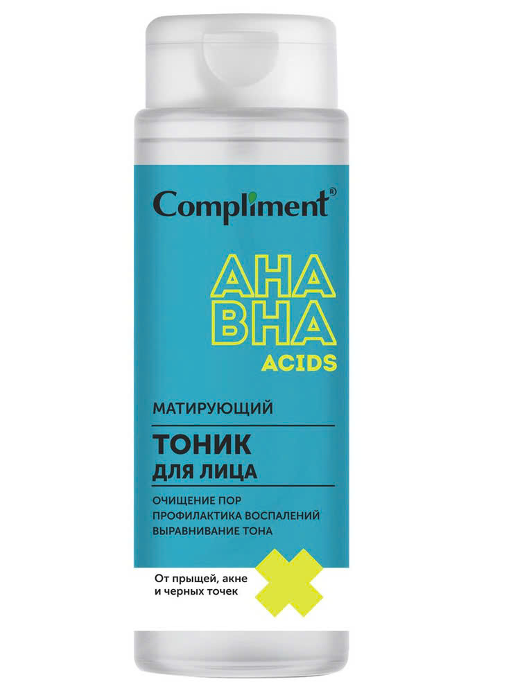 Toner Compliment AHA BHA acids sạch sâu, giảm mụn, se khít chân lông (XANH) 200ml