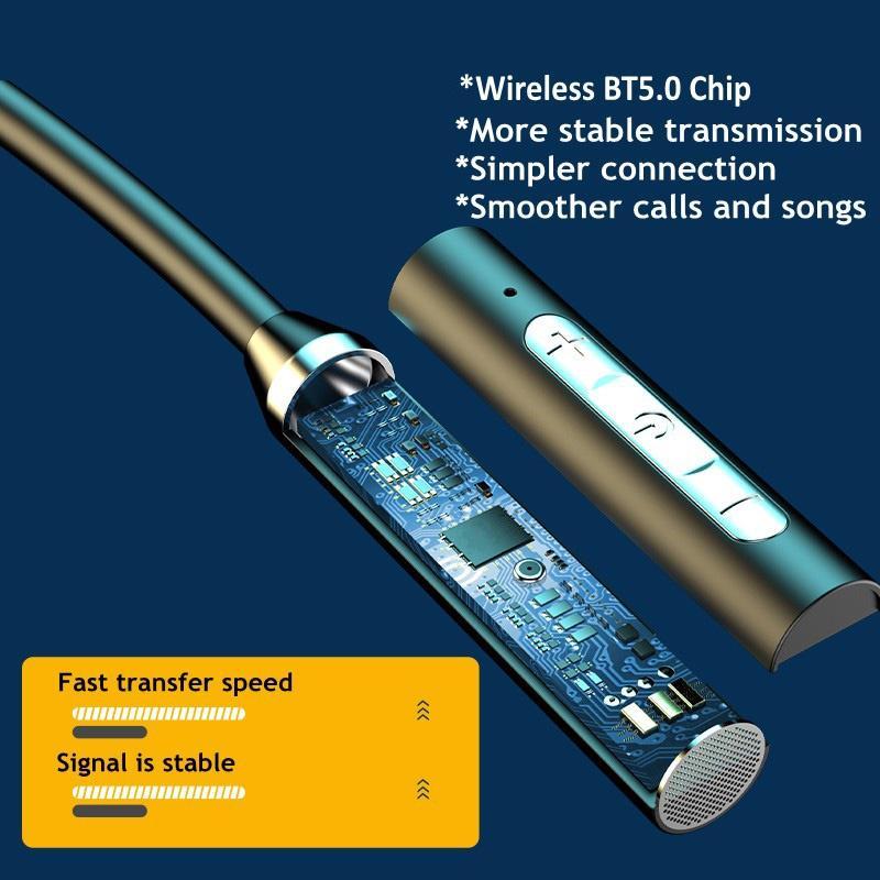Tai Nghe Bluetooth Không Dây Đeo Cổ TWS Có Mic Chất Lượng Cao