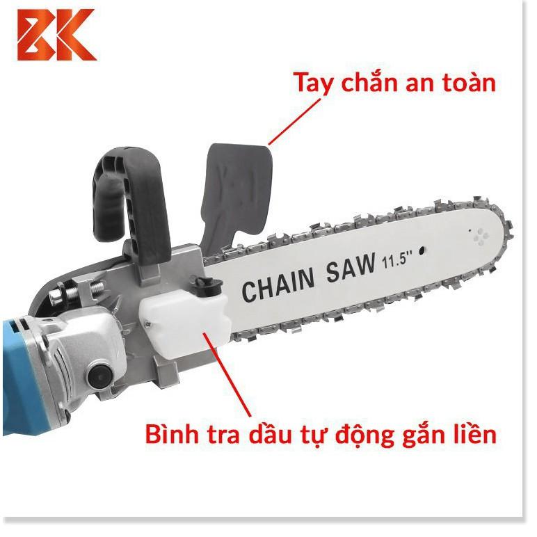 Lưỡi cưa xích gắn máy mài CHAIN SAW - luoi cua xich gan may mai - Có bình tra dầu tự động gắn liền