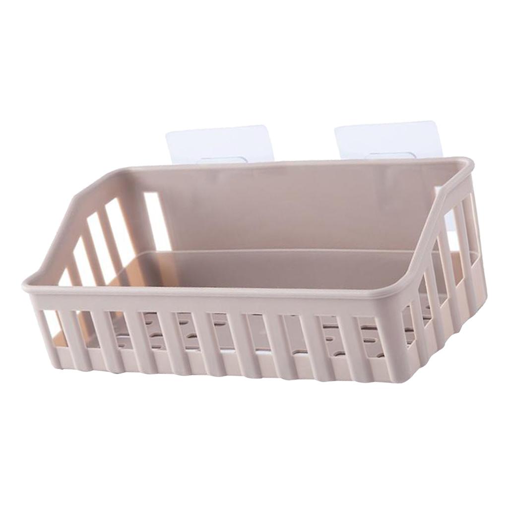 Kitchen Bathroom Wall Shower Shelf Storage Caddy Rack Self Adhesive Coffee