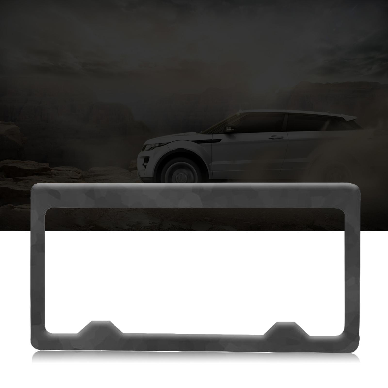 Car Tag Holder Hardware Kit Universal Black Carbon Bracket License Plate Frame Front and Rear Mounting