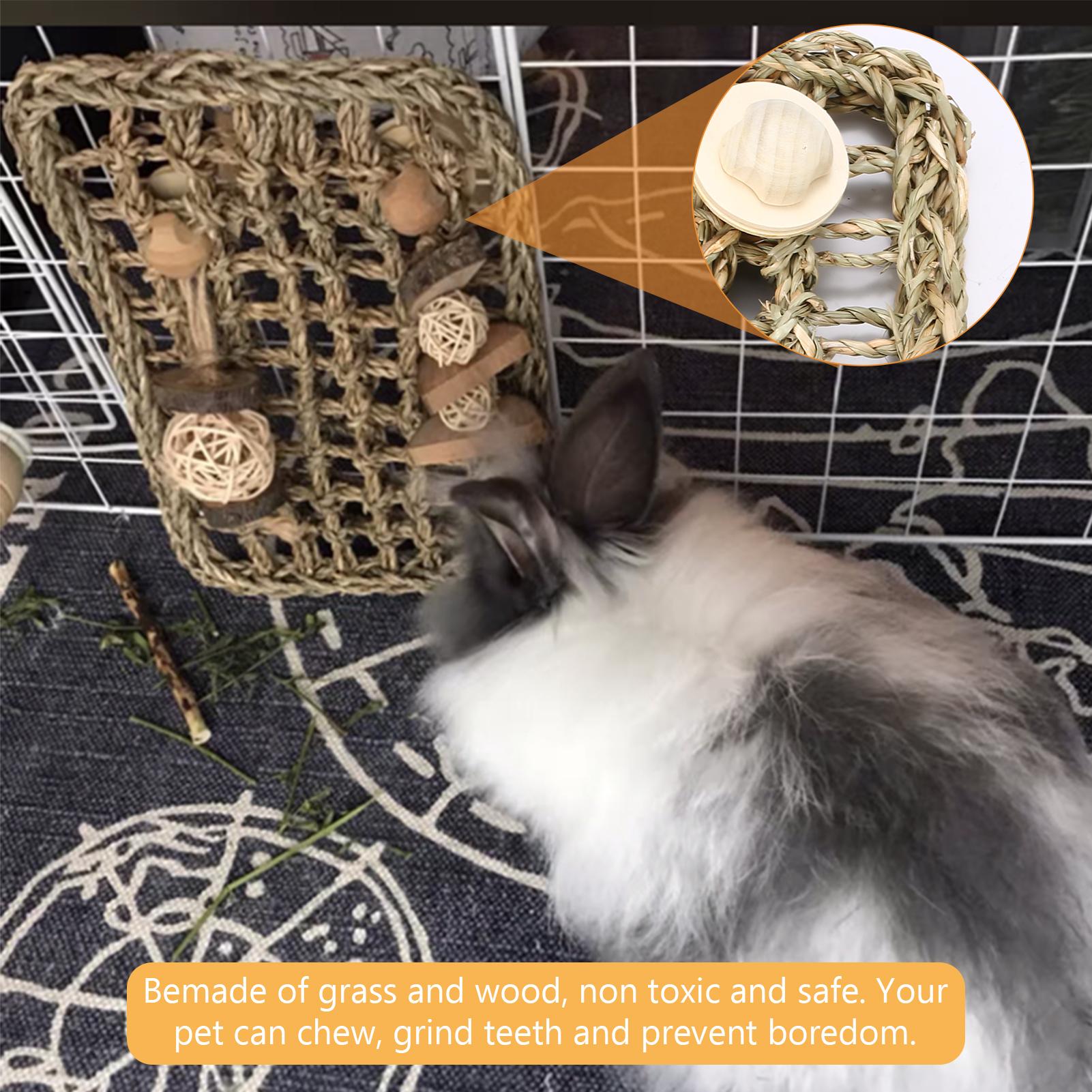 Đồ chơi dành cho thú cưng, làm bằng cỏ và gỗ, không độc hại và an toàn. Thú cưng của bạn có thể nhai, nghiến răng và chống ngán.