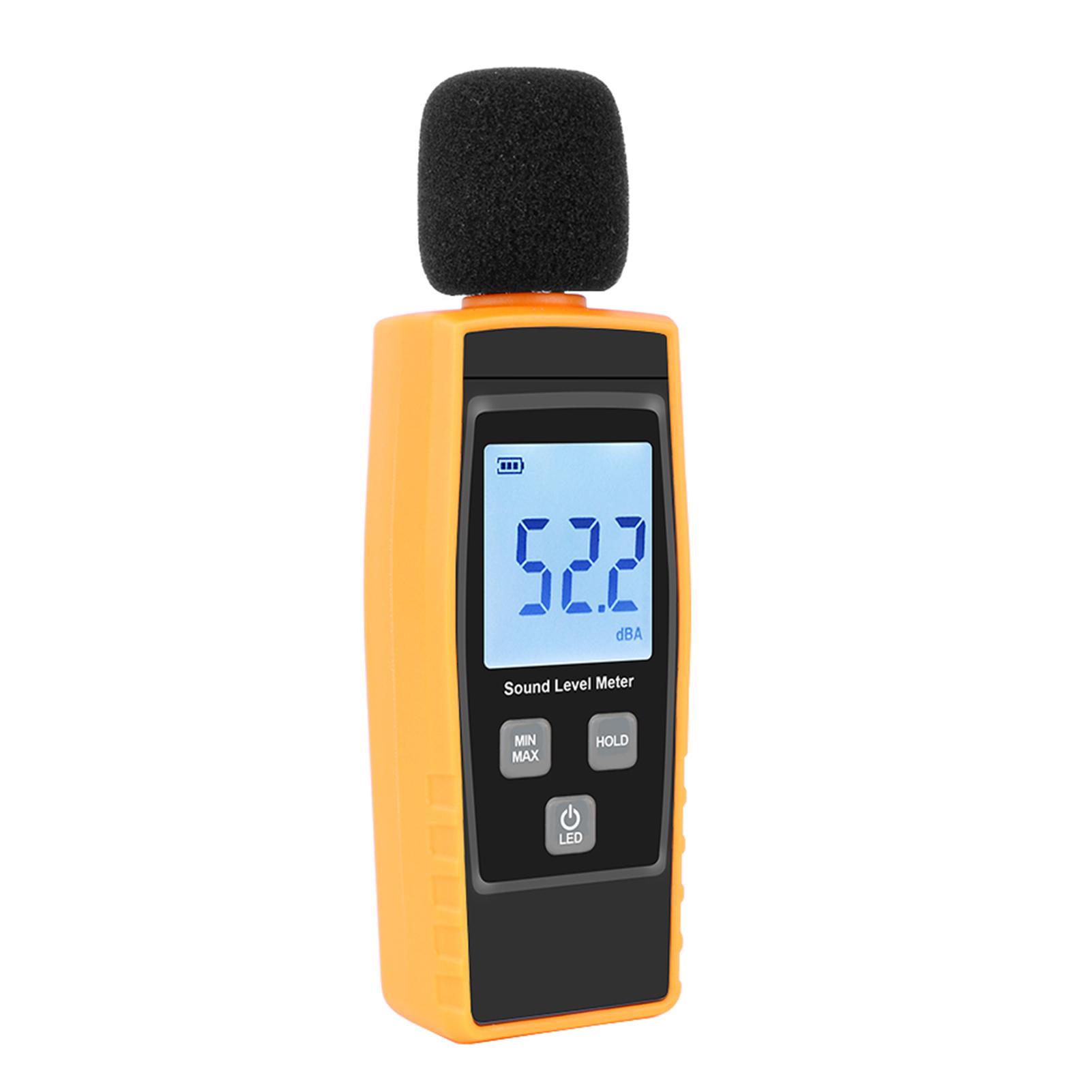 LCD Digital Sound Level Meter DB Meters 30-130dBA Noise Volume Measuring Tool Decibel Monitoring Tester with