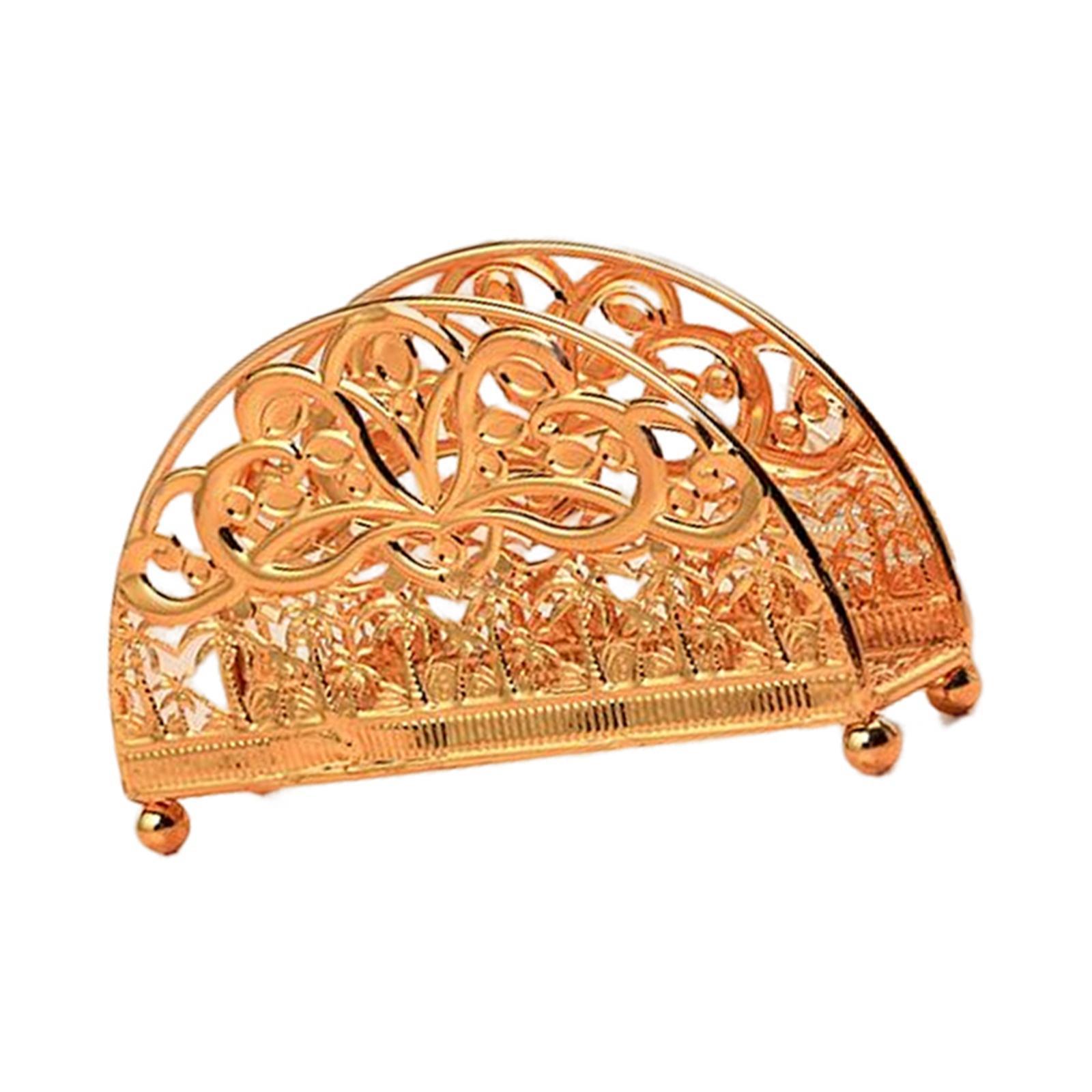 Iron Restaurant Paper Rack Tissue Rack Cafe Paper Towel Dispenser Storage Golden