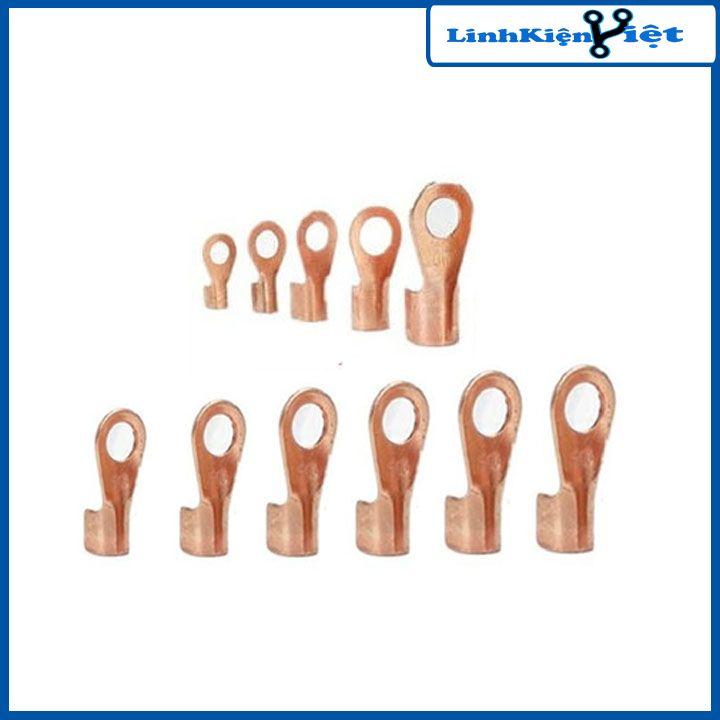 Cos dây điện đồng đỏ OT 5A-10A-20A-25A-30A-50A-100A, cốt bấm nối dây điện bình ắc quy