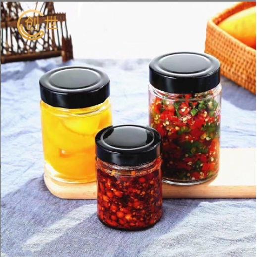 Hũ Thủy Tinh Trụ Tròn Nắp Thiết Bản Dày | Tùy Chọn Dung Tích