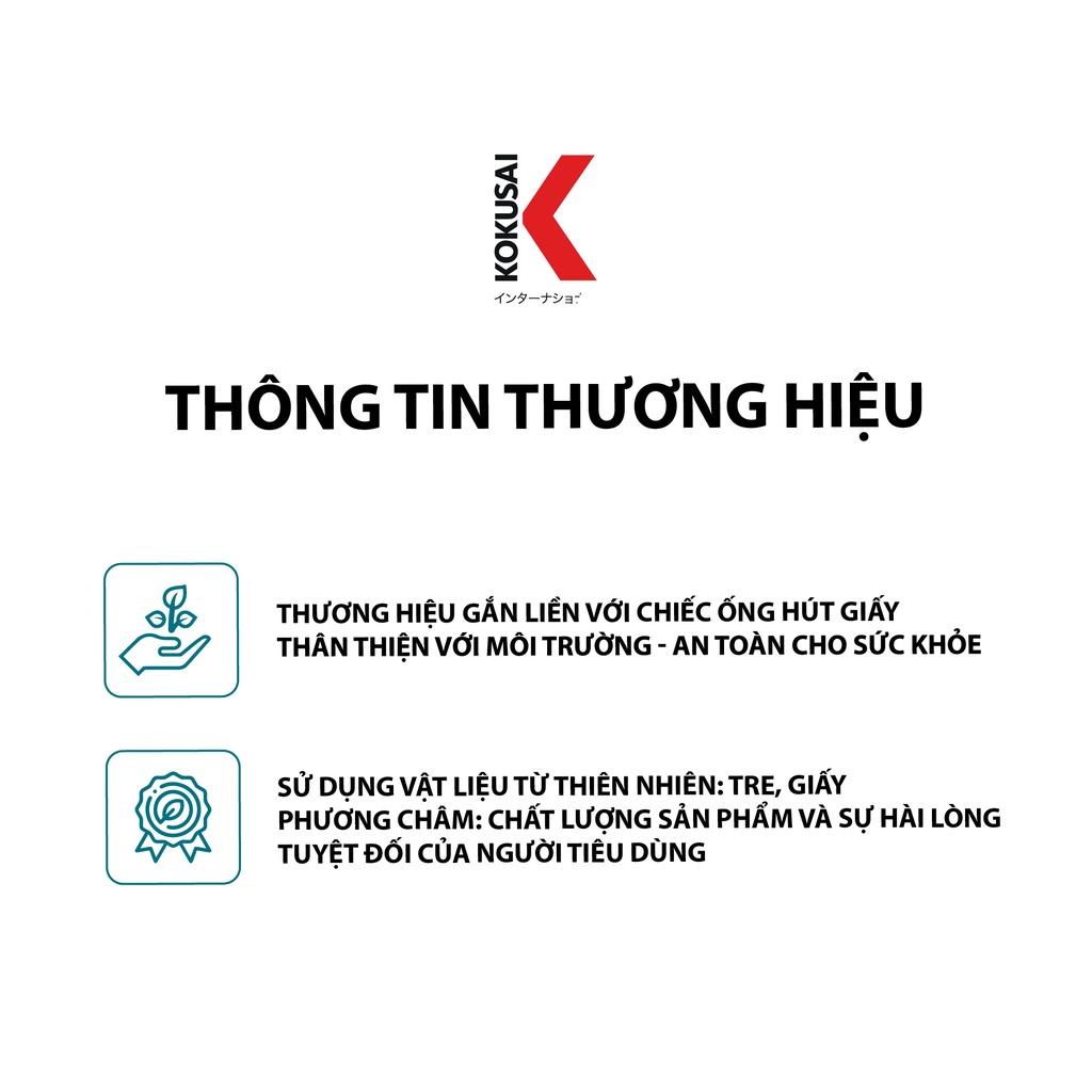 Vỉ 5 đôi đũa tre Kokusai Nhật Bản an toàn, chất liệu tre tự nhiên NDCK-10