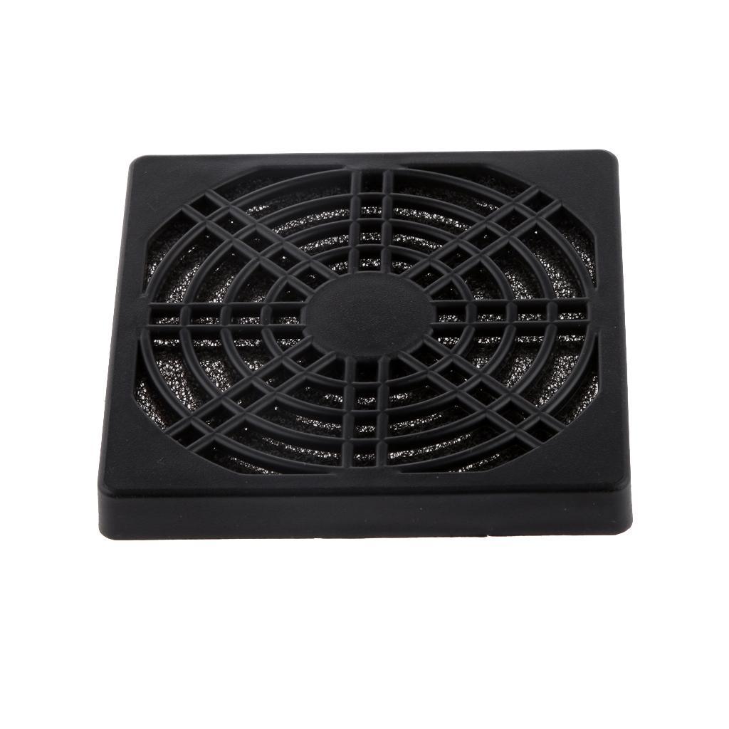 1Pcs 8cm Dustproof Mesh, Case Cooling Fan Dust Filter Cover Grill Black
