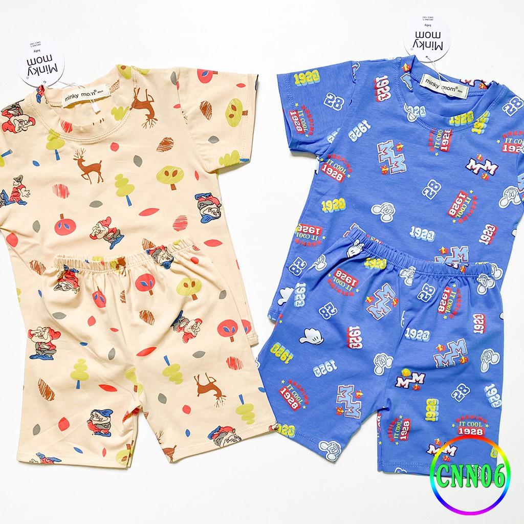 Bộ Cộc Tay Cho Bé CNN06 Đồ Bộ Thun Cotton 100% Mềm Mịn Thoáng Mát Thấm Hút Mồ Hôi