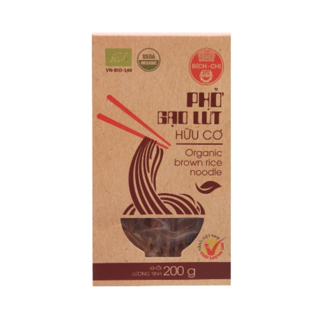 Phở gạo lứt hữu cơ Bích Chi eat clean hộp 200g