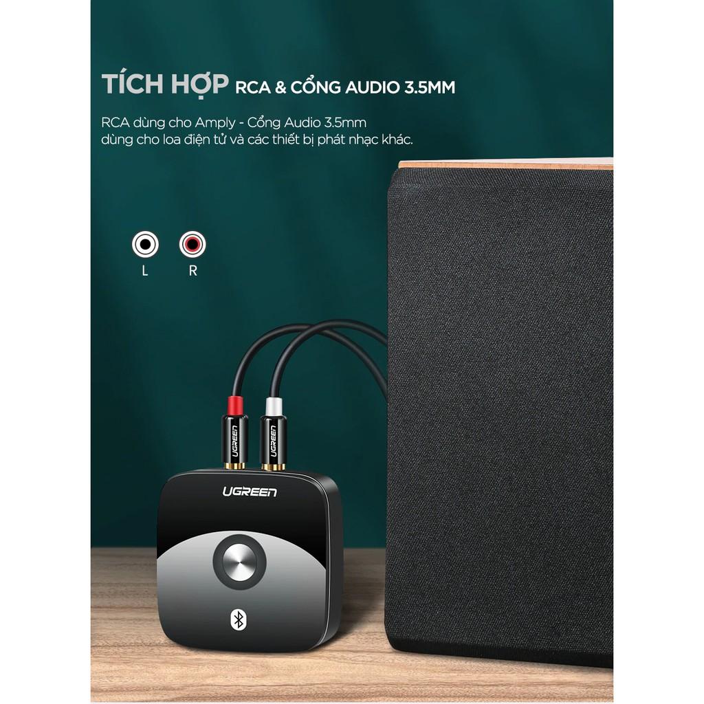 Bộ nhận âm thanh Bluetooth 4.1 đầu ra 3.5mm + 2 đầu RCA UGREEN 30445 - Hàng chính hãng