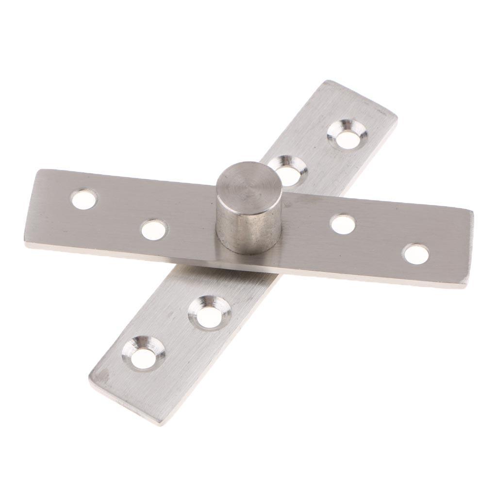6Pc Stainless Steel Door Hinge 360 Degree Rotating Hinges  Silver