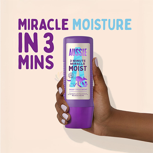 Dầu xả dưỡng ẩm Aussie 3 Minute Miracle Moisture Deep Treatment (225ml) - Hàng chính hãng