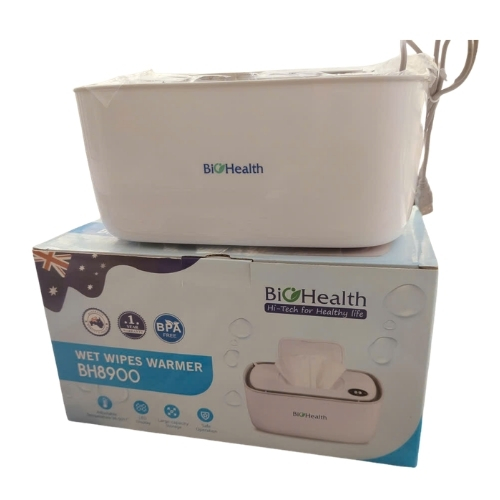 Máy Làm Ấm Khăn Ướt BIOHEALTH BH8900 - Làm ấm nhanh và đồng đều, điều chỉnh nhiệt độ phù hợp, màn hình LED, sức chứa 80 khăn, nguồn USB, giữ khăn ấm tiện lợi cho mẹ và bé tại nhà