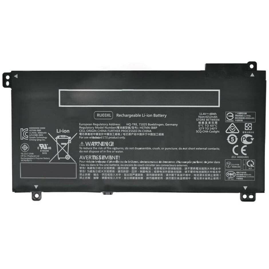 Pin dùng cho Laptop HP RU03XL Probook X360 11 G3 EE, Probook X360 11 G4 EE HSTNN-LB8K