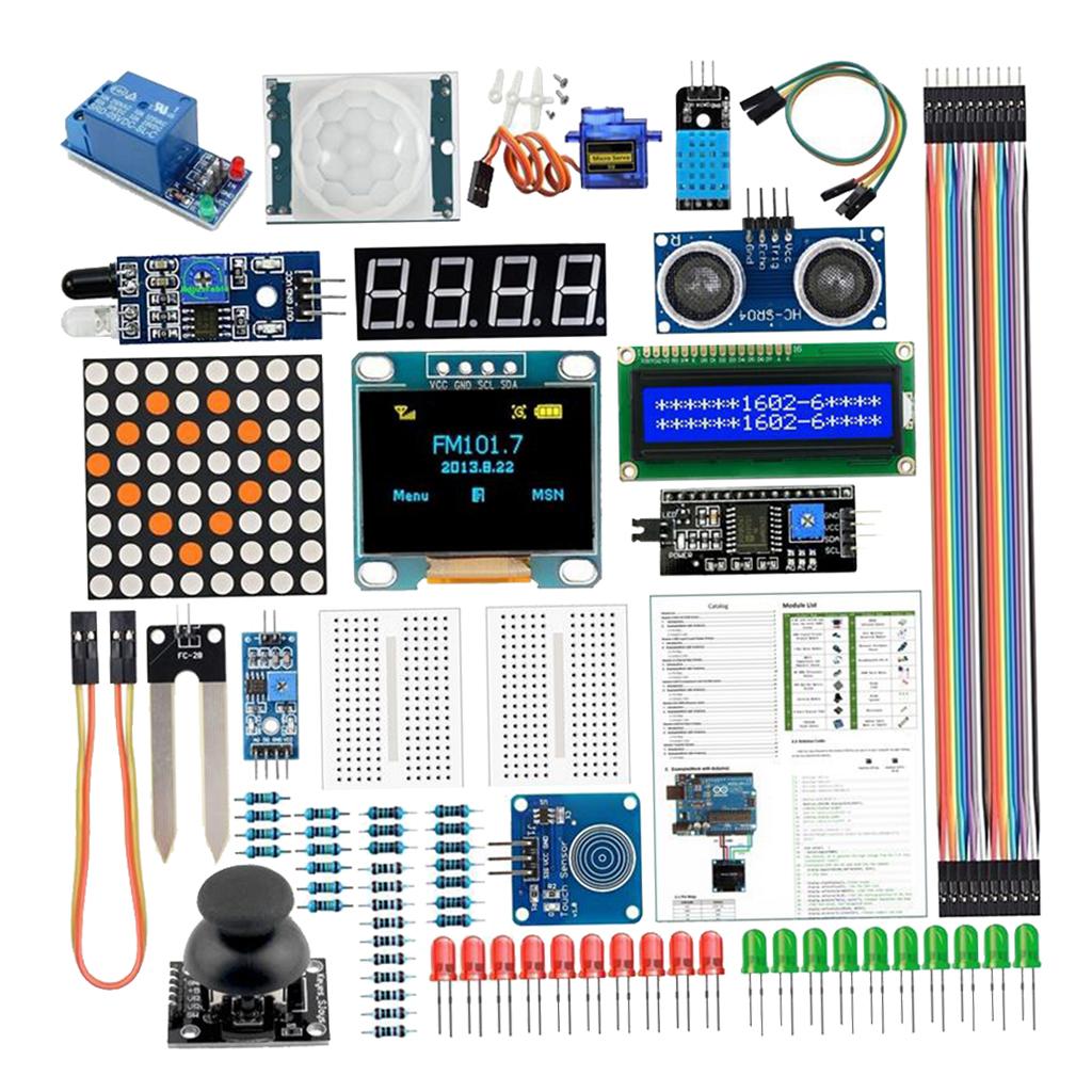 Starter Kit Module Sensor with LCD Display,Relay,Servo Motor,Ultrasonic,Module for  UNO R3 Mega 2560 Nano Raspberry Pi Starter Projects