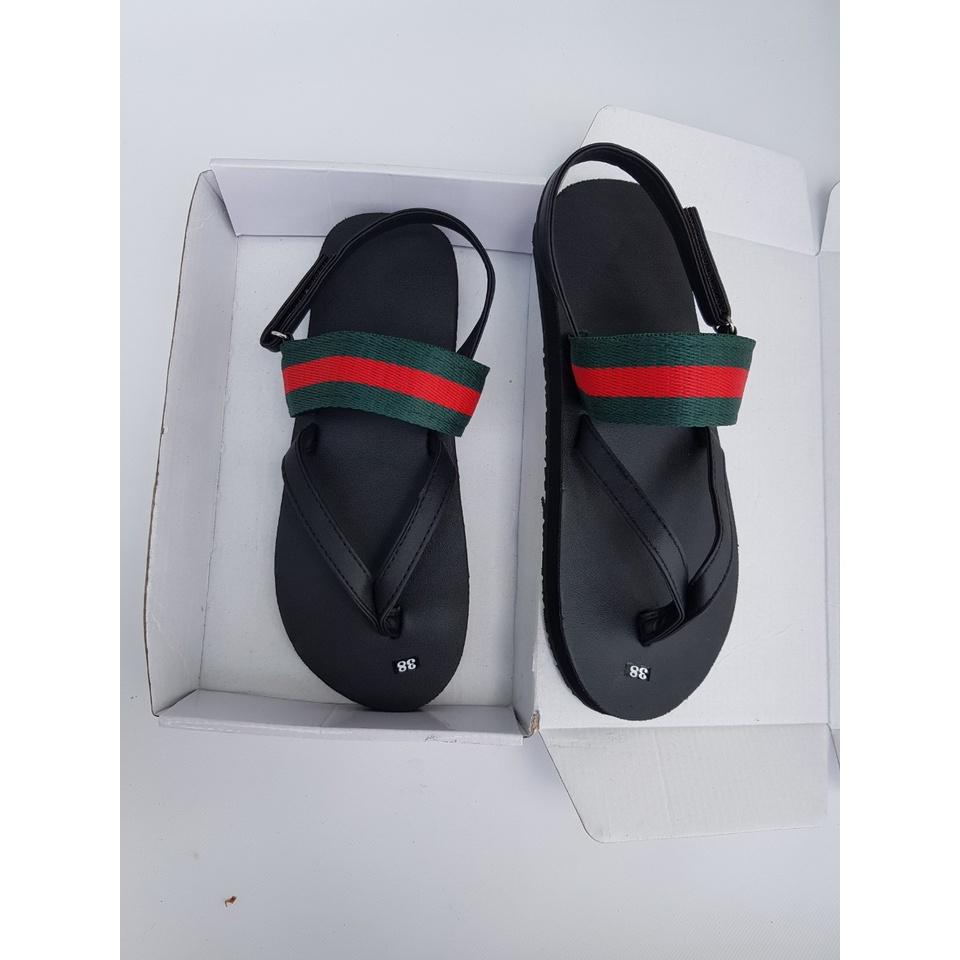 sandal đồng nai xăng đan nam và nữ ( đế đen quai đen phối dù ) size từ 34 nữ đến 43 nam