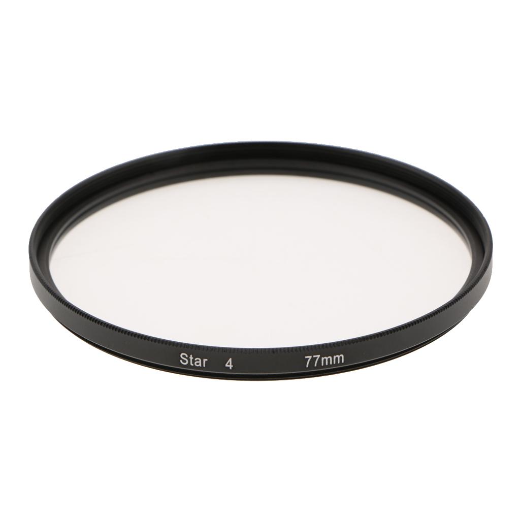 Star-Effect Starburst Twinkle 4-Point Rotated Cross Screen Glass Filter -77mm