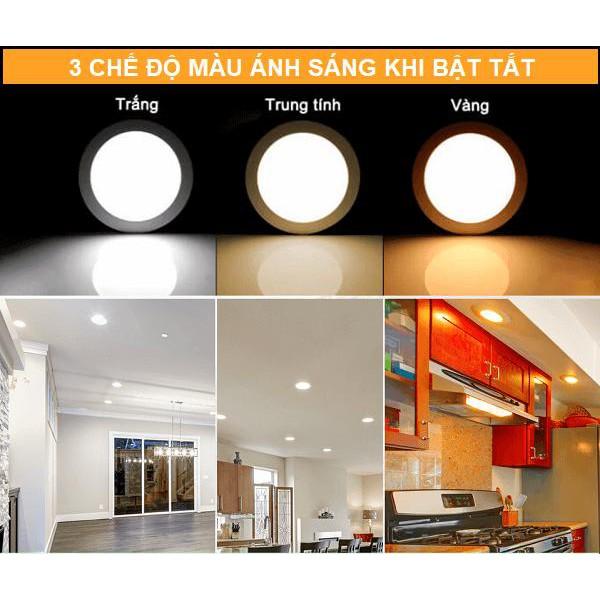 Đèn Led Âm Trần Siêu Mỏng 9W 3 chế độ
