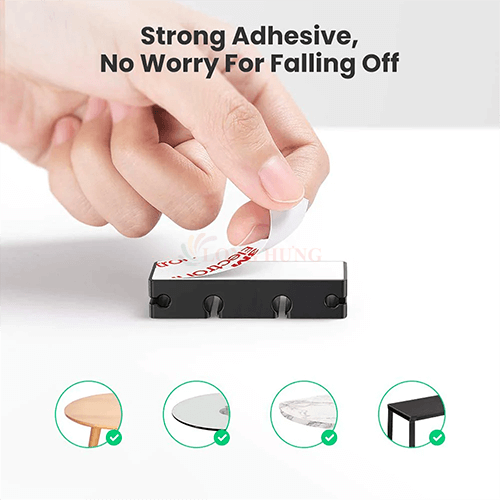 Miếng kẹp dây cáp điện thoại silicone Ugreen Cable Holder Clips LP208 - Hàng chính hãng