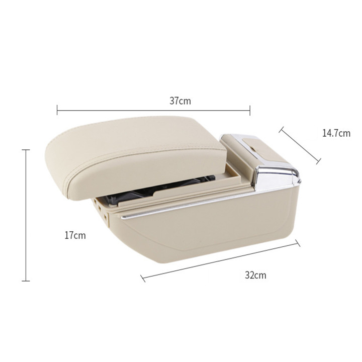 Hộp tỳ tay ô tô, xe hơi DUSB-CVT dành cho xe Chevolet Trax tích hợp 7 cổng USB