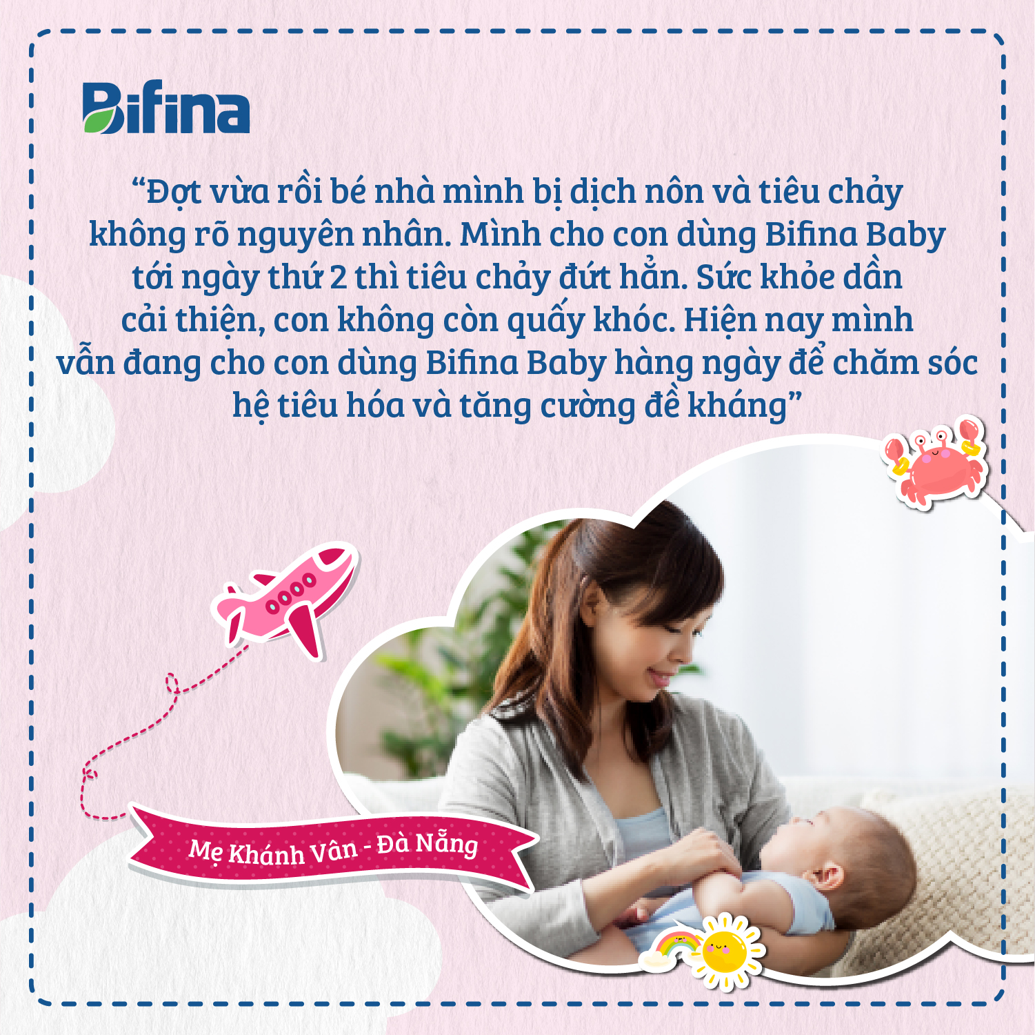 Men vi sinh cho bé Bifina Baby Nhật Bản- Hộp 30 gói - Lợi khuẩn chiến binh cho trẻ sơ sinh Viêm da cơ địa và ruột hoại tử , chàm sữa, dị ứng... 