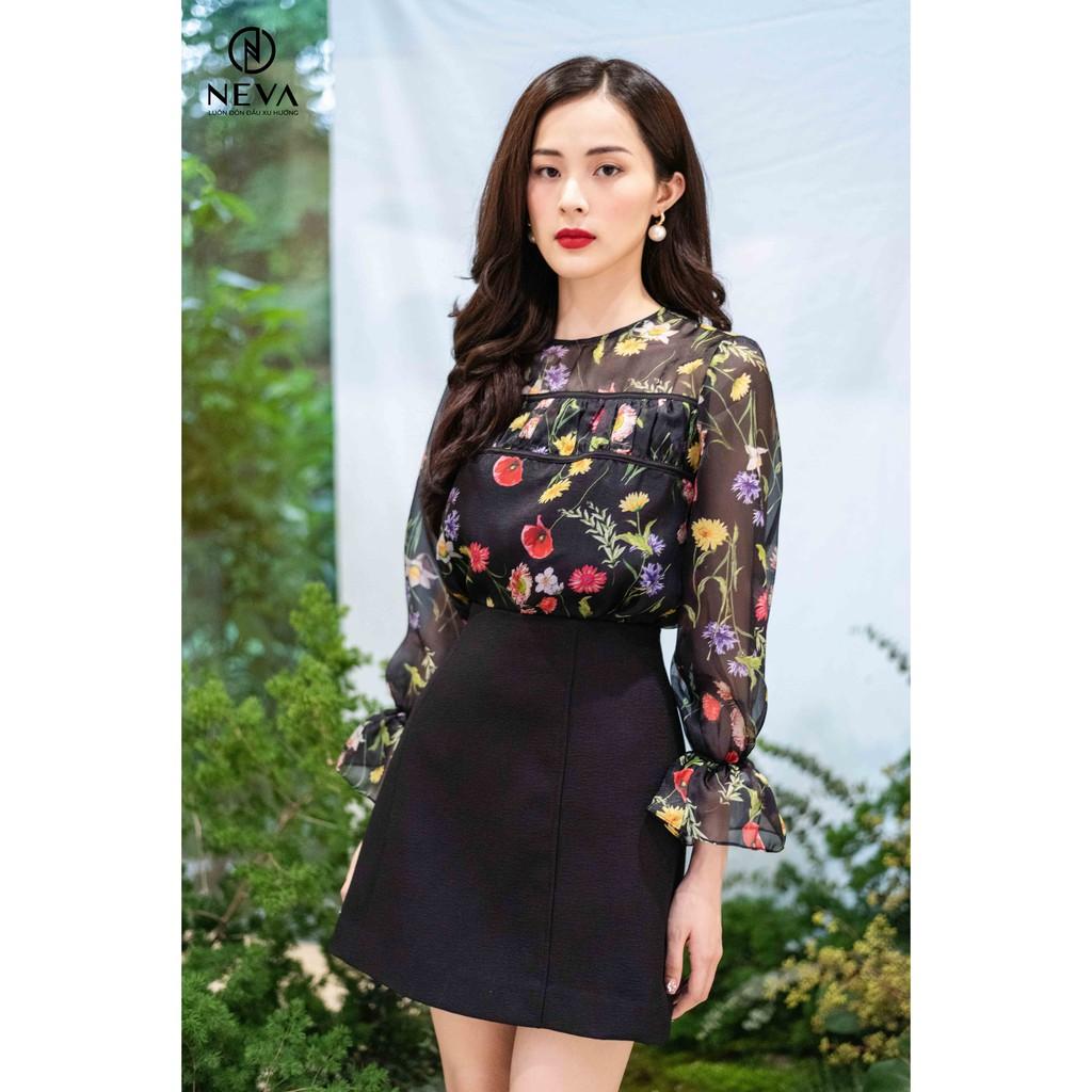 Neva - Áo sơ mi dài tay in hoa đồng tiền – 20F1W140176H011