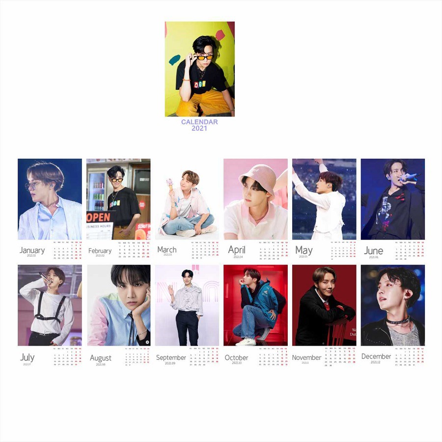 Lịch BTS J-Hope 2021 lịch bàn