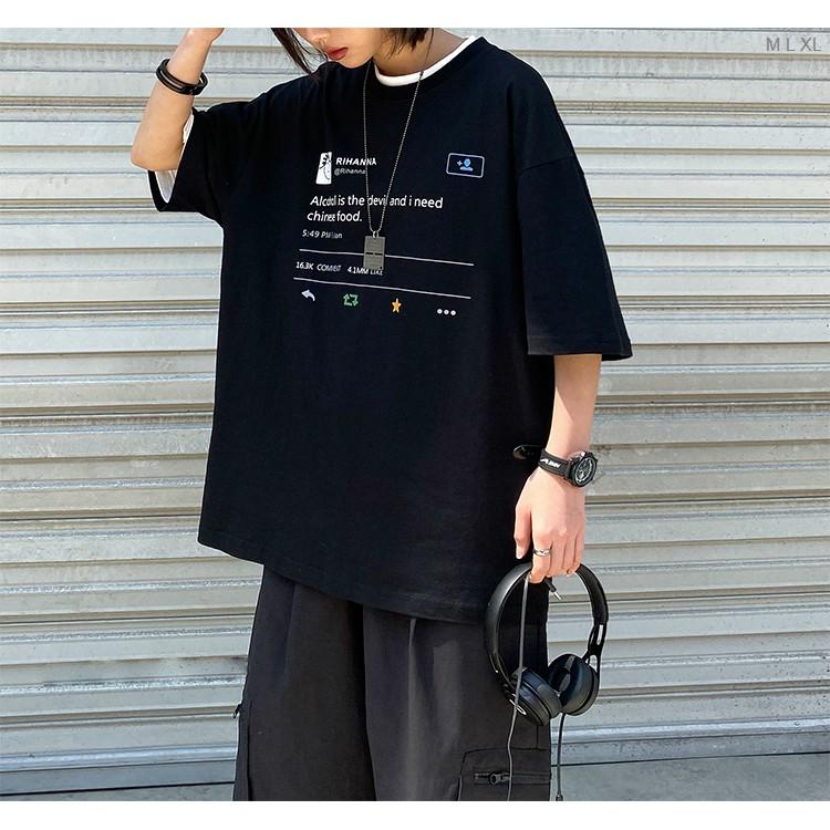 Áo Thun Tay Lỡ Form Rộng Unisex RIHANNA